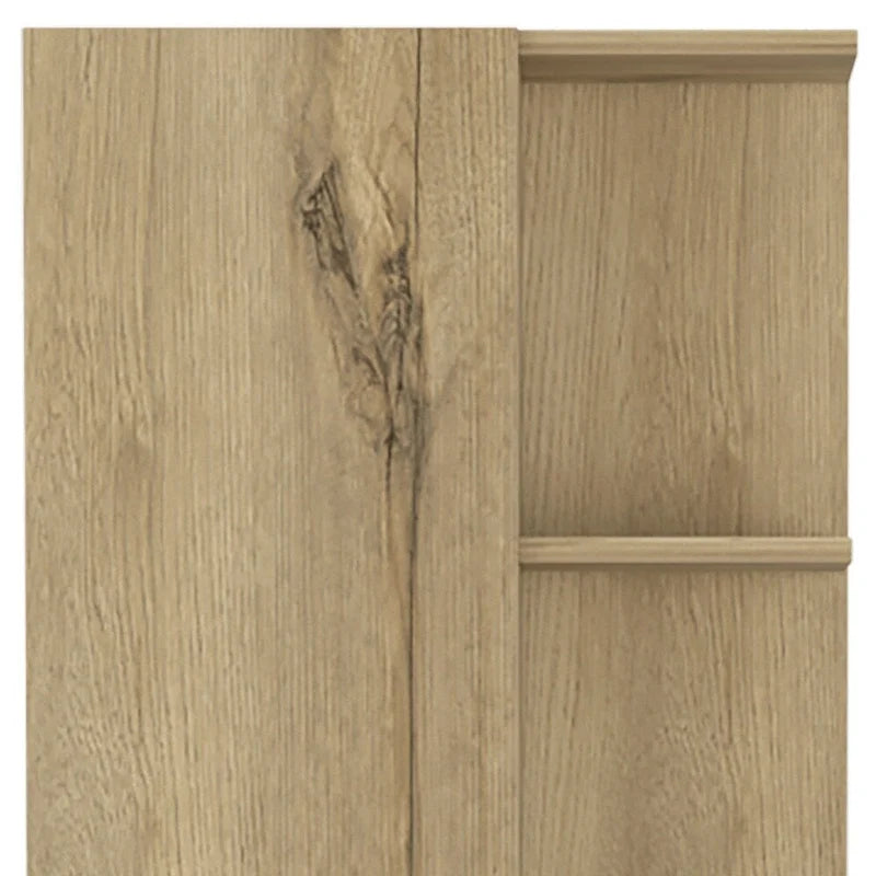 HomeRoots 62 Oak Wood Pantry Or Storage Closet - 20.1' X '62.2' X '8.5