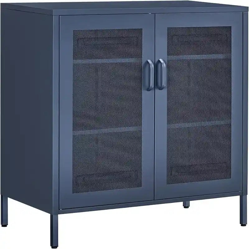 Metal Storage Cabinet with Mesh Doors - 15.7D x 31.5W x 41.3H
