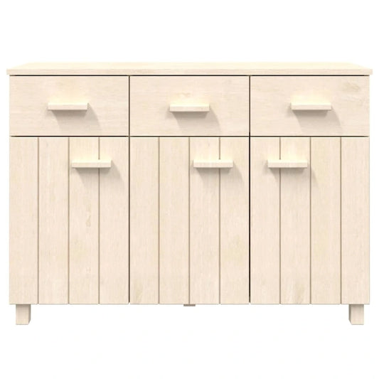 vidaXL Sideboard Bar Buffet Console Cabinet with Drawers HAMAR Solid Wood Pine - 44.5 x 15.7 x 31.5