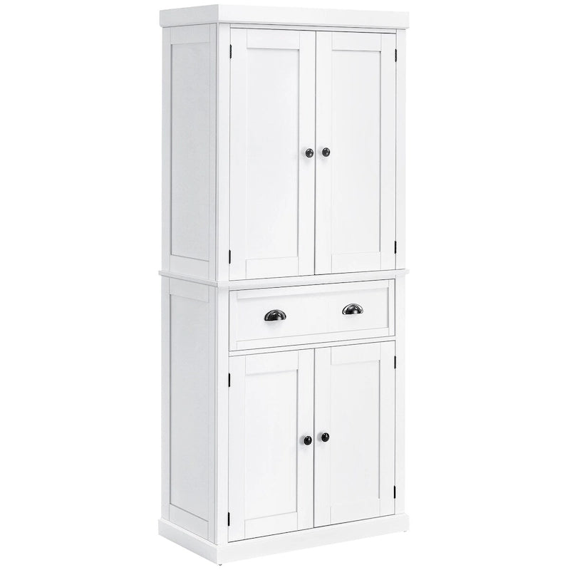 72 Freestanding Kitchen Pantry Cabinet, Tall Storage Cabinet with 2 Door Cupboards, 2 Drawers and Adjustable Shelves