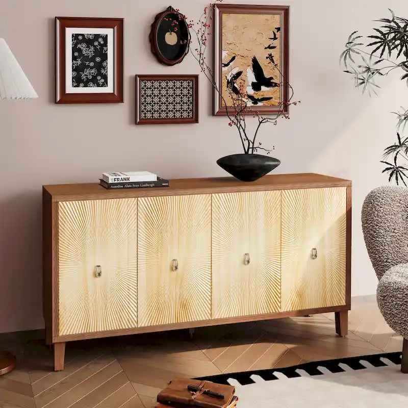 Vintage 4 Door Storage Cabinet