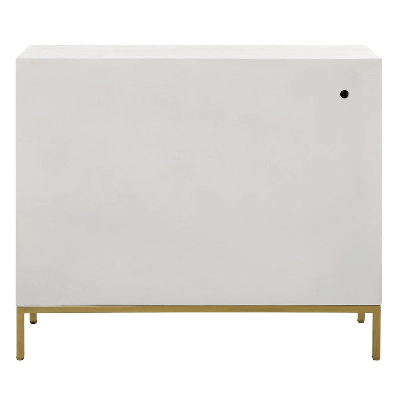 Uttermost Front Range White 2 Door Cabinet - 40.25W x 34H x 13D