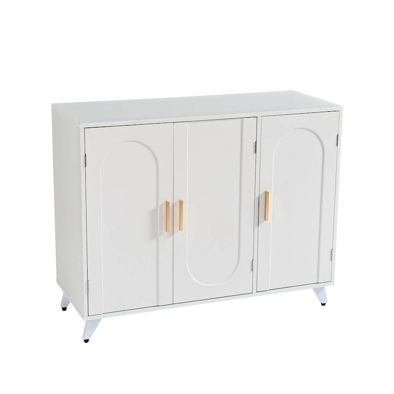 Sideboard Buffet cabinet with 3 doors and removable shelves, for living room, dining room