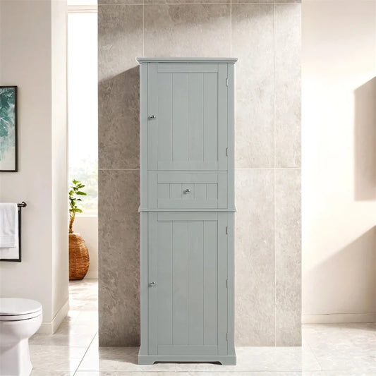 Tall Bathroom Storage Cabinet,Freestanding Storage Cabinet with Drawer