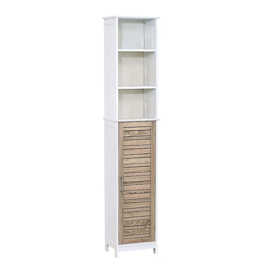 Stockholm Tall Bathroom Storage Cabinet Slim Linen Tower - 13 7/8L x 10.4W x 68H