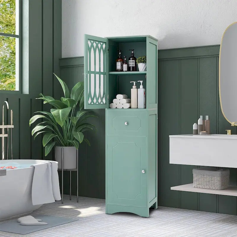 Modern Stylish Wooden Bathroom Cabinet with an Acrylic Cabinet Door Panel