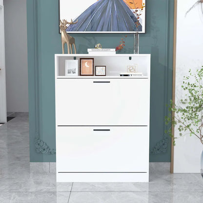 Shoe Storage Cabinet with 2 Flip Drawers