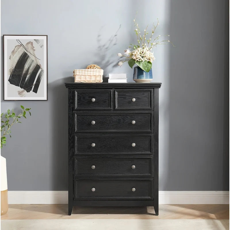 Modern 6 Drawers Dresser 6 Drawers Cabinet Chest of Drawers Closet Organizers - 31.50 * 15.75 * 44.29