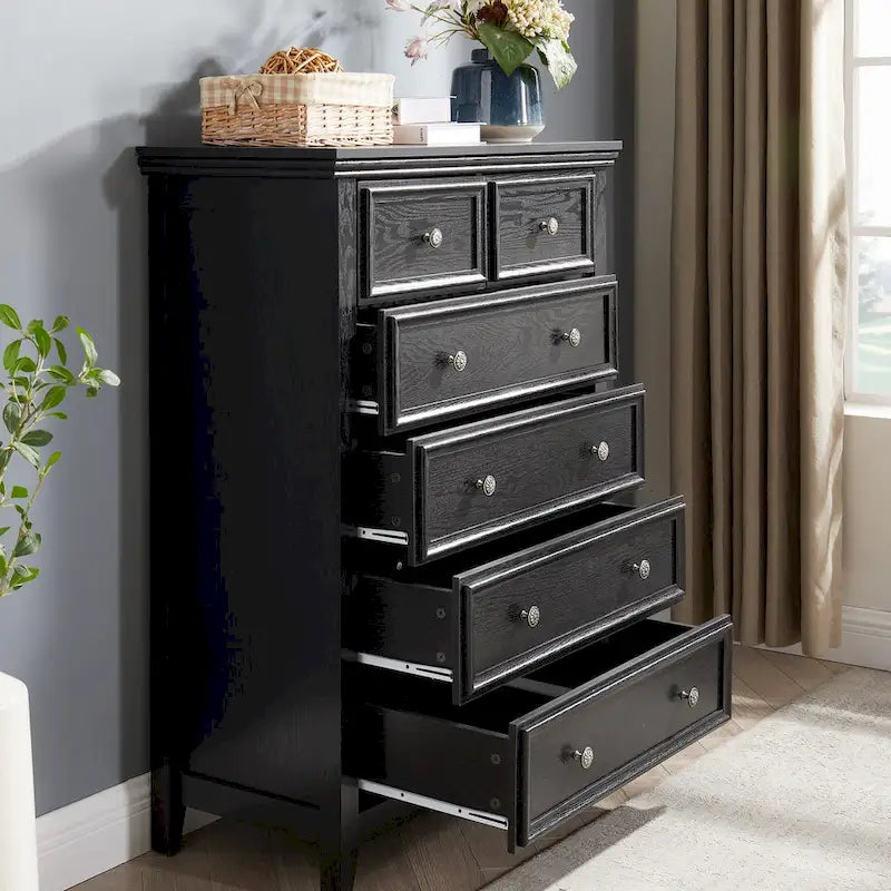 Modern 6 Drawers Dresser 6 Drawers Cabinet Chest of Drawers Closet Organizers - 31.50 * 15.75 * 44.29