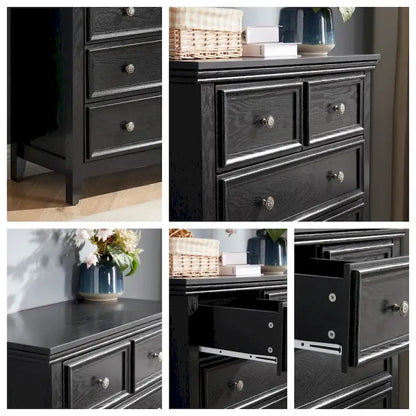 Modern 6 Drawers Dresser 6 Drawers Cabinet Chest of Drawers Closet Organizers - 31.50 * 15.75 * 44.29