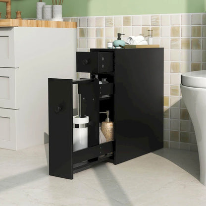Costway Bathroom Floor Cabinet Toilet Narrow Storage Organizer with