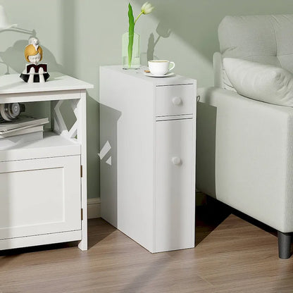 Costway Bathroom Floor Cabinet Toilet Narrow Storage Organizer with