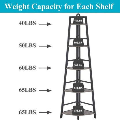 Rustic Tall Corner Bookshelf