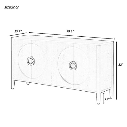 Sophisticated Fir Veneer Cabinet with Textured Finish