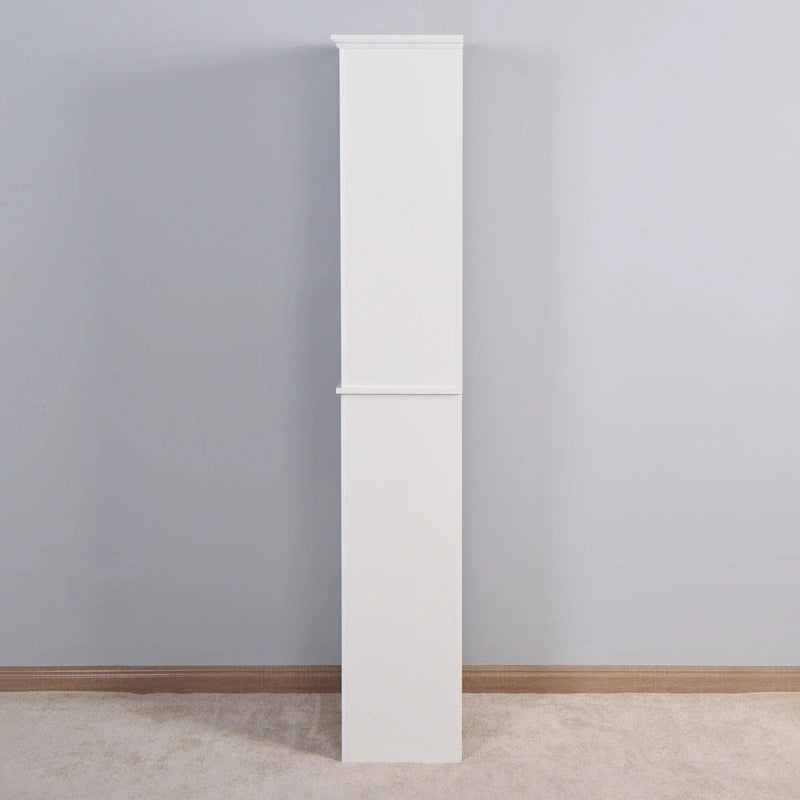 Bathroom Floor Storage Cabinet with 2 Doors Living Room Wooden Cabinet with 6 Shelves 15.75 x 11.81 x 66.93 inch