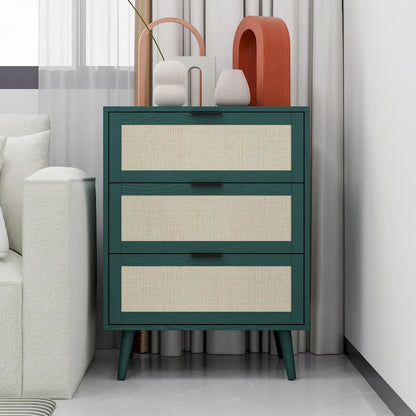 Rattan 3 Drawer Cabinet for bedroom living room