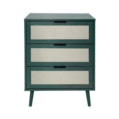 Rattan 3 Drawer Cabinet for bedroom living room