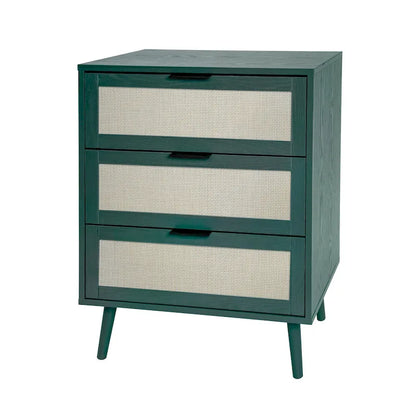 Rattan 3 Drawer Cabinet for bedroom living room