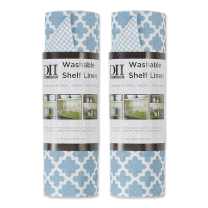 DII Grey Lattice Shelf Liner (Set of 2)