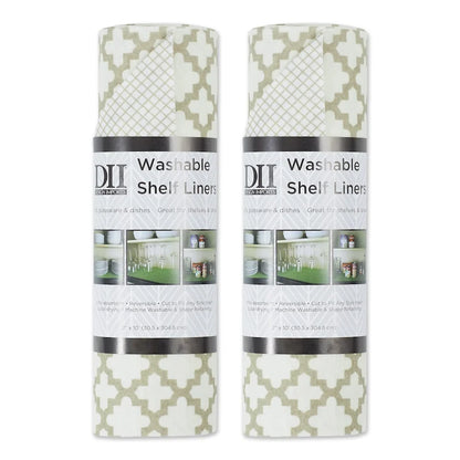 DII Grey Lattice Shelf Liner (Set of 2)