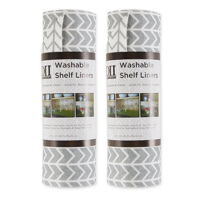 DII Grey Lattice Shelf Liner (Set of 2)
