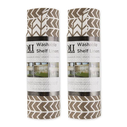 DII Grey Lattice Shelf Liner (Set of 2)