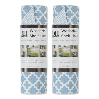 DII Grey Lattice Shelf Liner (Set of 2)