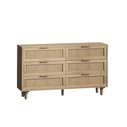 51.186-Drawers Rattan Storage Cabinet for Bedroom,Living Room