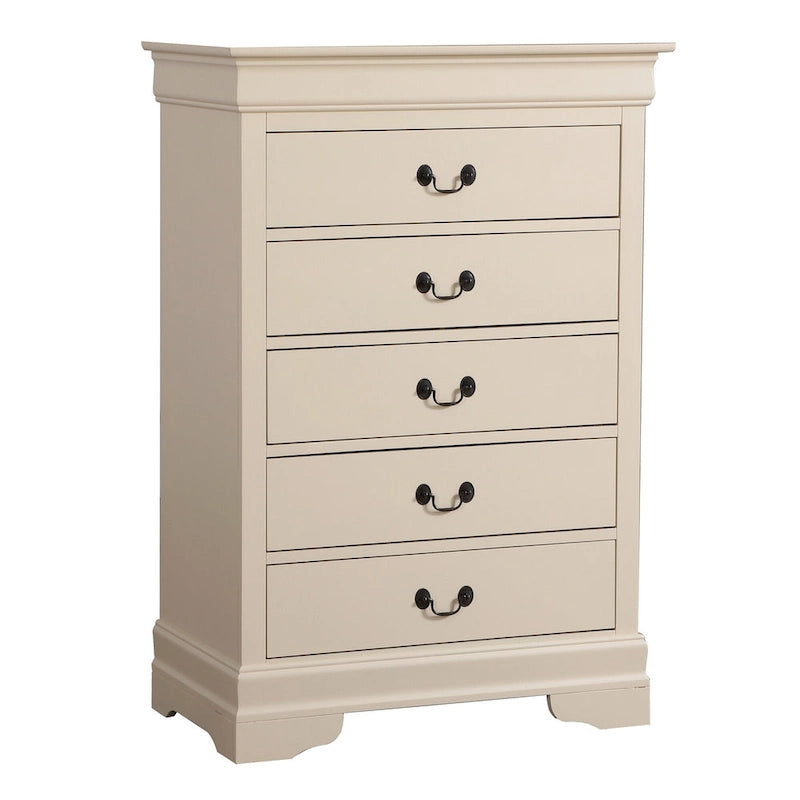 Louis Phillipe 5 Drawer Chest of Drawers (33 in L. X 18 in W. X 48 in H)