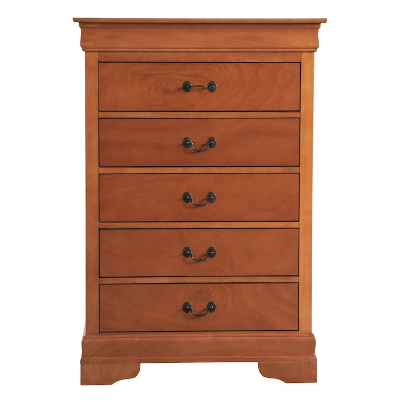 Louis Phillipe 5 Drawer Chest of Drawers (33 in L. X 18 in W. X 48 in H)