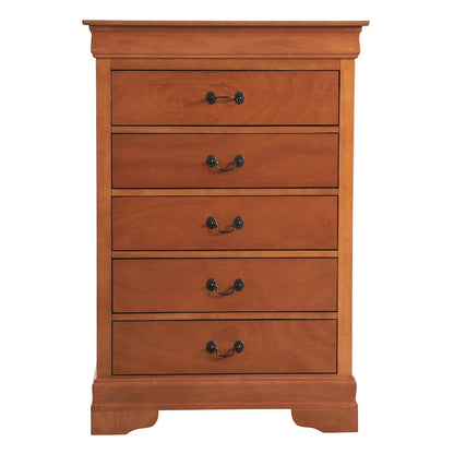 Louis Phillipe 5 Drawer Chest of Drawers (33 in L. X 18 in W. X 48 in H)