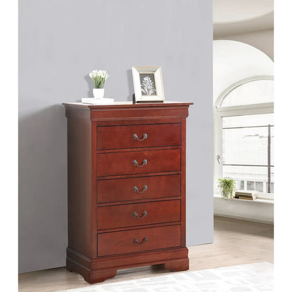 Louis Phillipe 5 Drawer Chest of Drawers (33 in L. X 18 in W. X 48 in H)
