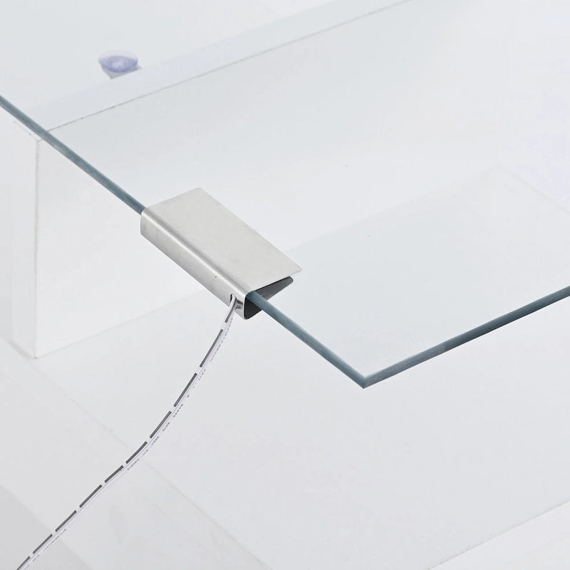 Tempered Glass Top Shoe Storage Cabinet with Drawer