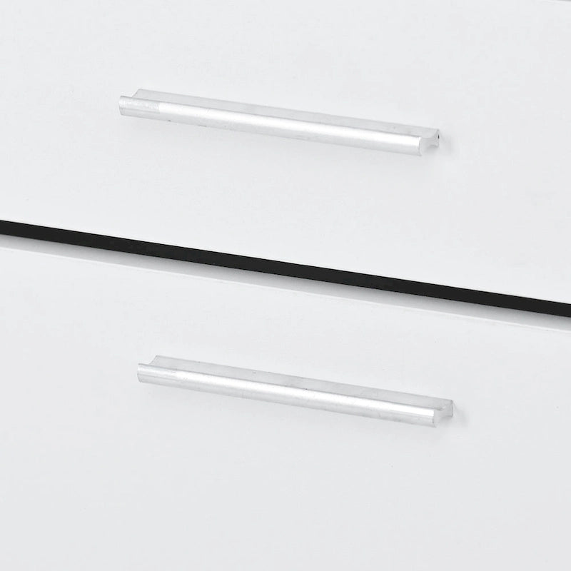 Tempered Glass Top Shoe Storage Cabinet with Drawer