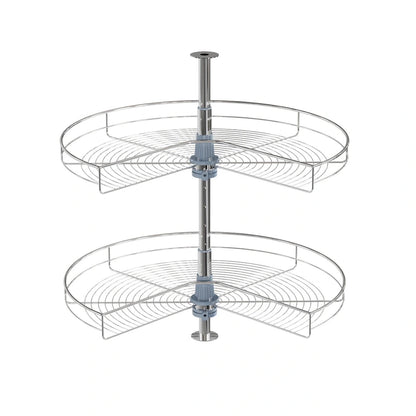 Dowell Lazy Susan 28 Diameter - 270 Degree Double Rack Stainless Steel