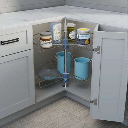 Dowell Lazy Susan 28 Diameter - 270 Degree Double Rack Stainless Steel
