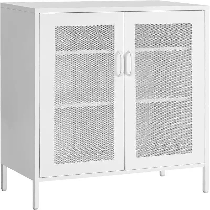 Metal Storage Cabinet with Mesh Doors - 15.7D x 31.5W x 41.3H