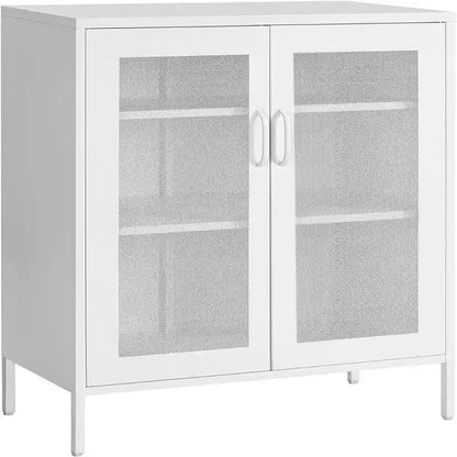 Metal Storage Cabinet with Mesh Doors - 15.7D x 31.5W x 41.3H