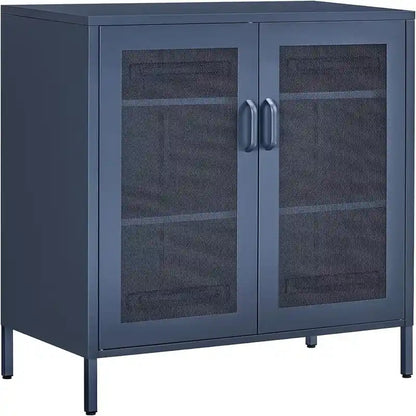 Metal Storage Cabinet with Mesh Doors - 15.7D x 31.5W x 41.3H