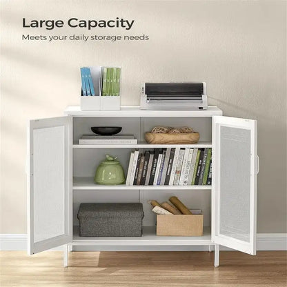 Metal Storage Cabinet with Mesh Doors - 15.7D x 31.5W x 41.3H