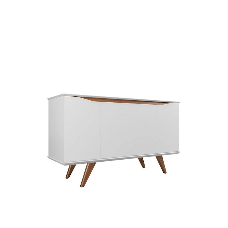 Manhattan Comfort Tudor 53.15 Sideboard with 4 Shelves