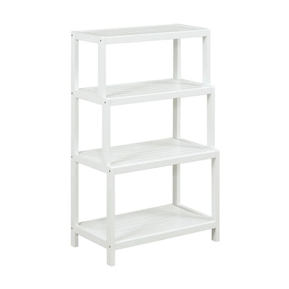 NewRidge Solid Wood Dunnsville 4-Tier Stepback Shelf, Bookcase