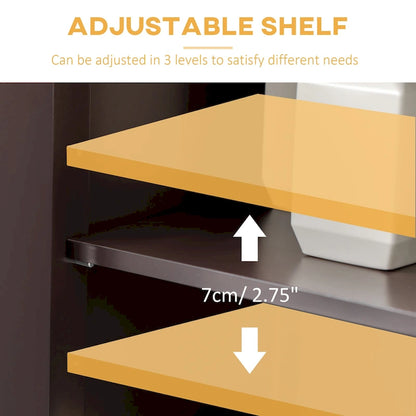 kleankin Modern Bathroom Storage Cabinet Free Standing Cupboard with Drawer and Adjustable Shelf - 11.75*23.5*42.75