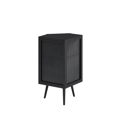 22.25 Floor Coner Cabinet with Tempered Glass Door