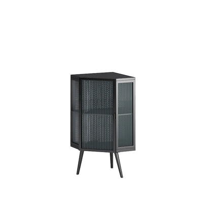 22.25 Floor Coner Cabinet with Tempered Glass Door