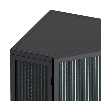 22.25 Floor Coner Cabinet with Tempered Glass Door