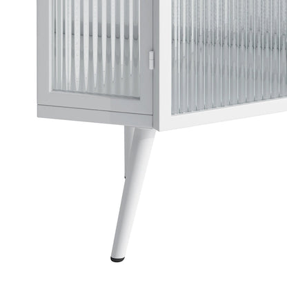 22.25 Floor Coner Cabinet with Tempered Glass Door