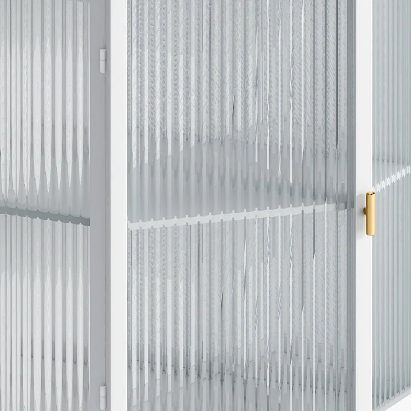 22.25 Floor Coner Cabinet with Tempered Glass Door