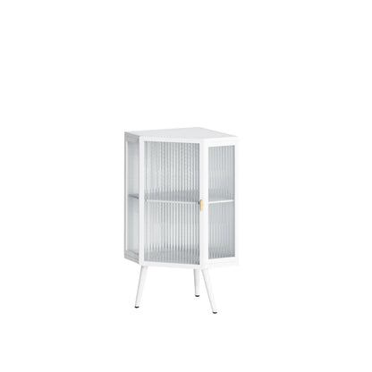 22.25 Floor Coner Cabinet with Tempered Glass Door