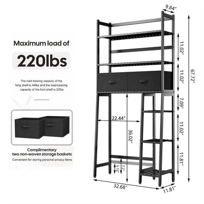 Over the Toilet Storage Cabinet - 11.81D x 32.68W x 67.72H